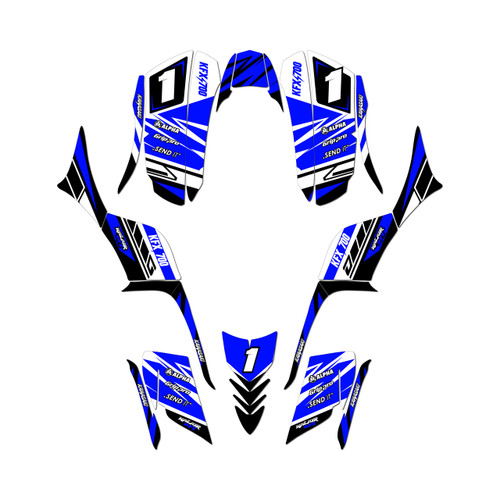 kawasaki kfx700 graphics kit all years blazing series blue