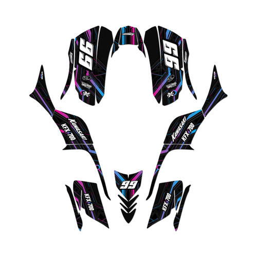 kawasaki kfx700 graphics kit all years electron series magenta