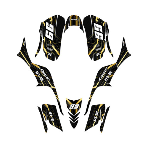 kawasaki kfx700 graphics kit all years electron series gold