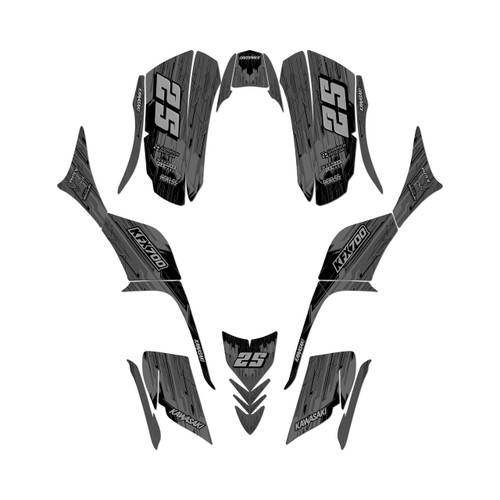 kawasaki kfx700 graphics kit all years fracture series smoke