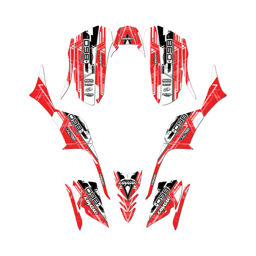 kawasaki kfx700 graphics kit all years future series red