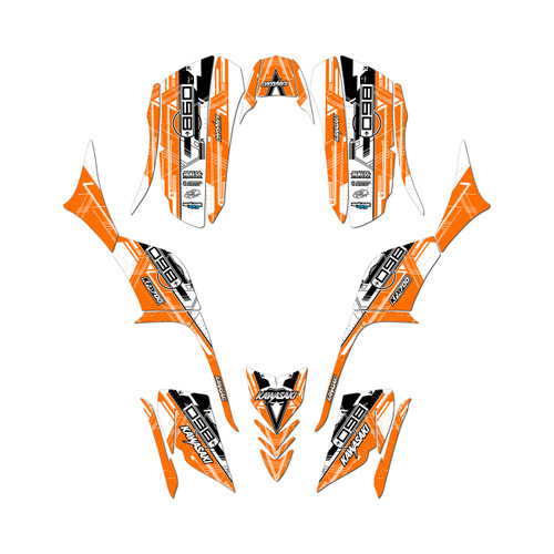 kawasaki kfx700 graphics kit all years future series orange