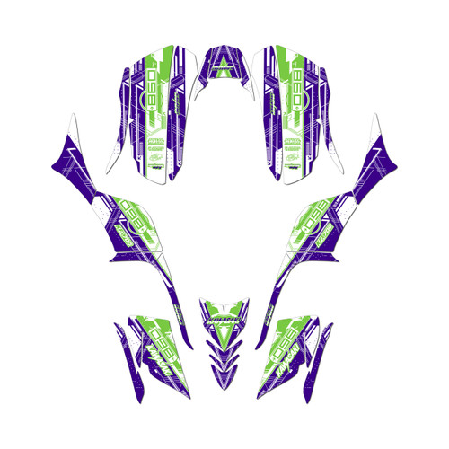 kawasaki kfx700 graphics kit all years future series purple