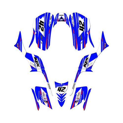 kawasaki kfx700 graphics kit all years lethal series blue