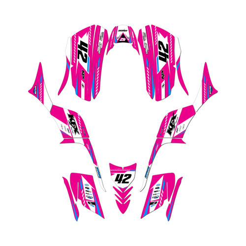 kawasaki kfx700 graphics kit all years lethal series magenta