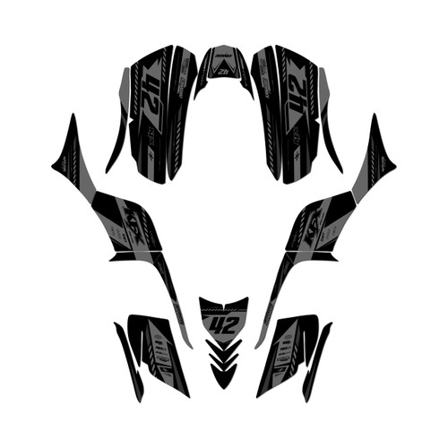 kawasaki kfx700 graphics kit all years lethal series smoke