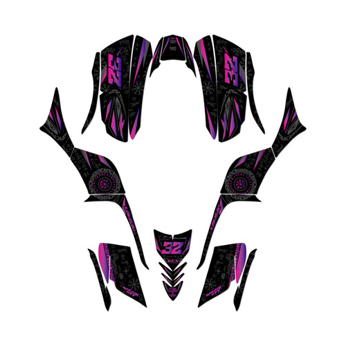 kawasaki kfx700 graphics kit all years midgard series purple
