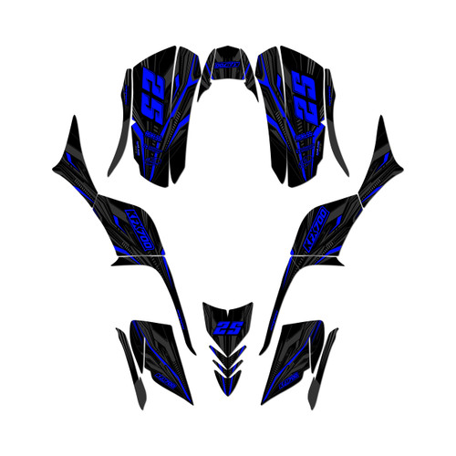 kawasaki kfx700 graphics kit all years prime series blue-shift