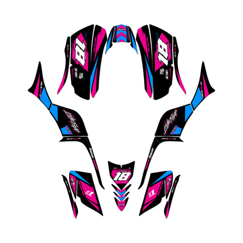 kawasaki kfx700 graphics kit all years rebel series magenta