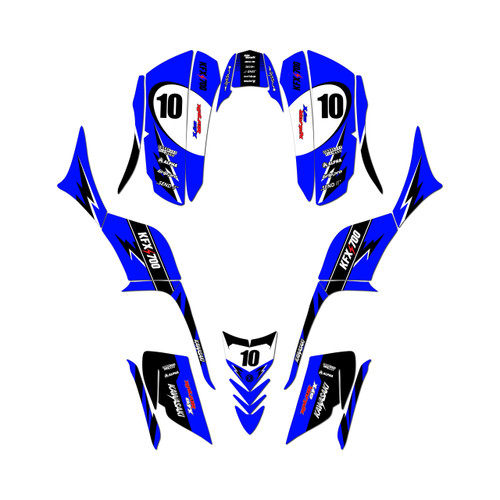 kawasaki kfx700 graphics kit all years speed series blue
