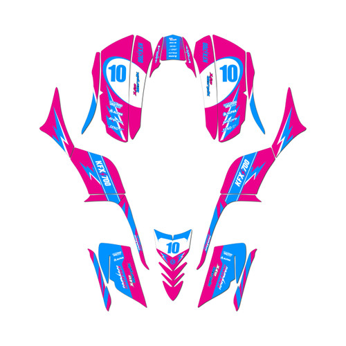 kawasaki kfx700 graphics kit all years speed series magenta