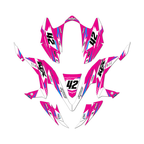 kawasaki kfx450r graphics kit 2008-2014 lethal series magenta