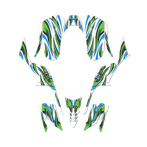 kawasaki kfx700 graphics kit all years swift series green