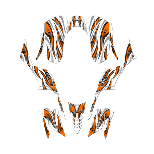 kawasaki kfx700 graphics kit all years swift series orange