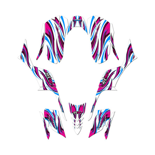 kawasaki kfx700 graphics kit all years swift series magenta