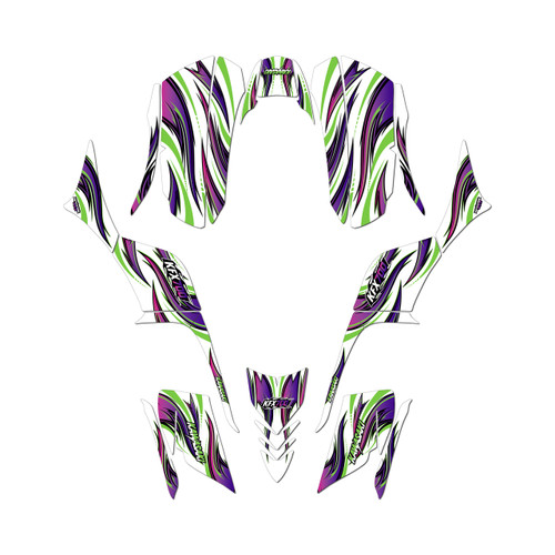 kawasaki kfx700 graphics kit all years swift series purple