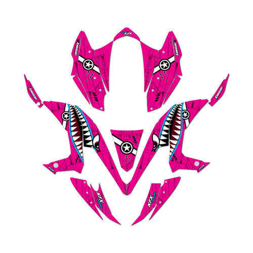 kawasaki kfx450r graphics kit 2008-2014 predator series magenta