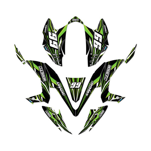 kawasaki kfx450r graphics kit 2008-2014 prime series green