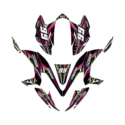 kawasaki kfx450r graphics kit 2008-2014 prime series purple