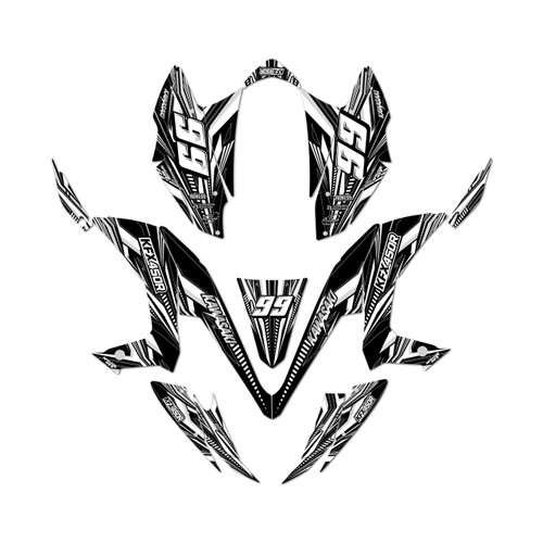 kawasaki kfx450r graphics kit 2008-2014 prime series white