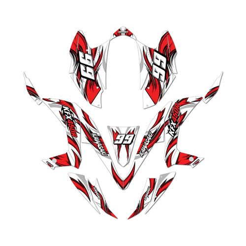 kawasaki kfx450r graphics kit 2008-2014 swift series red