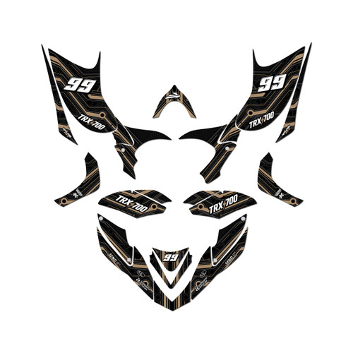 honda trx700ex graphics kit all years electron series tan