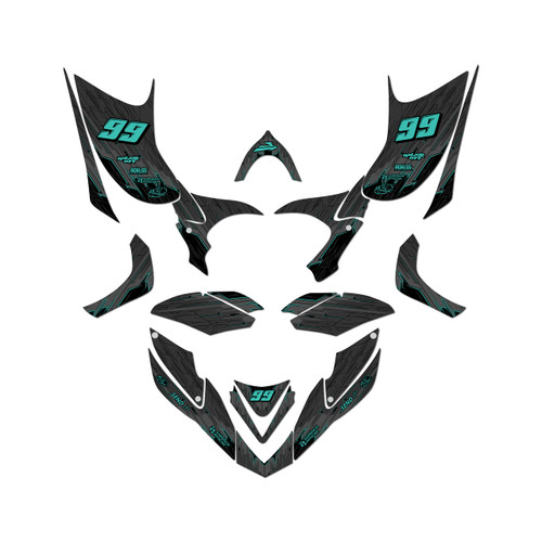 honda trx700ex graphics kit all years fracture series teal