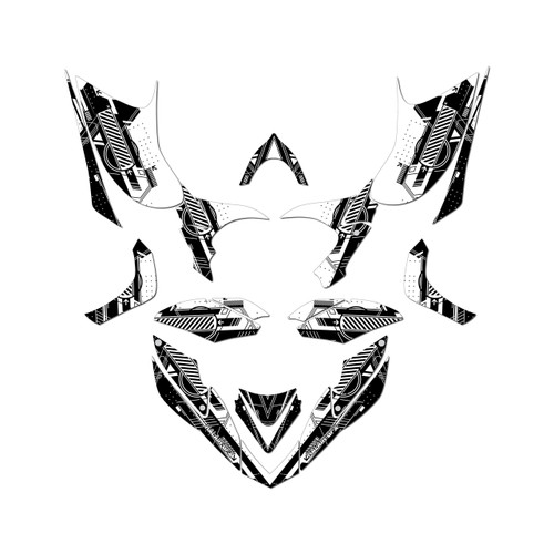 honda trx700ex graphics kit all years future series white