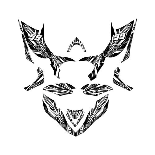 honda trx700ex graphics kit all years prime series white