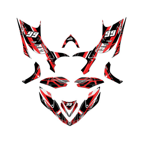 honda trx700ex graphics kit all years swift series red