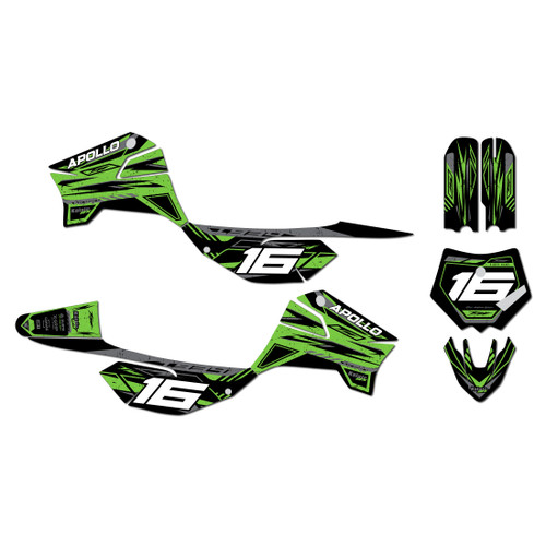 apollo rfz graphics kit all years guard series green