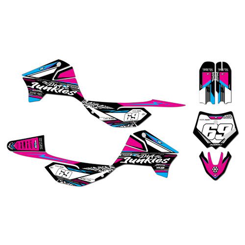 apollo rfz graphics kit all years rugged series magenta