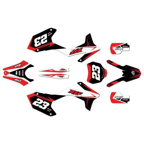 apollo rxf graphics kit all years evader series red