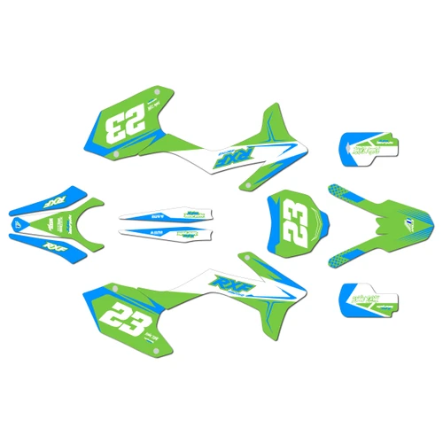 apollo rxf graphics kit all years evader series green