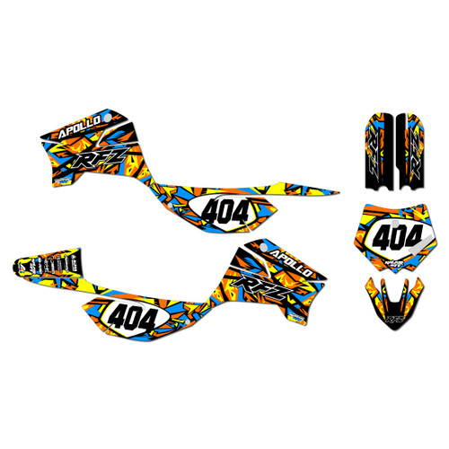 apollo rfz graphics kit all years shatter series orange