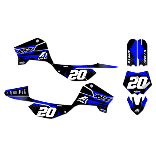 apollo rfz graphics kit all years spear series blue