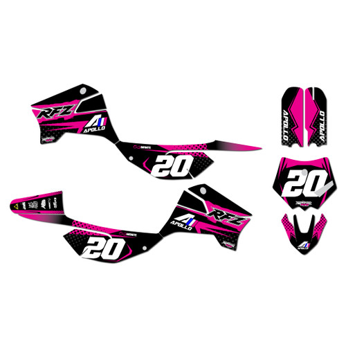 apollo rfz graphics kit all years spear series magenta