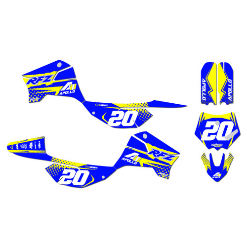 apollo rfz graphics kit all years spear series yellow