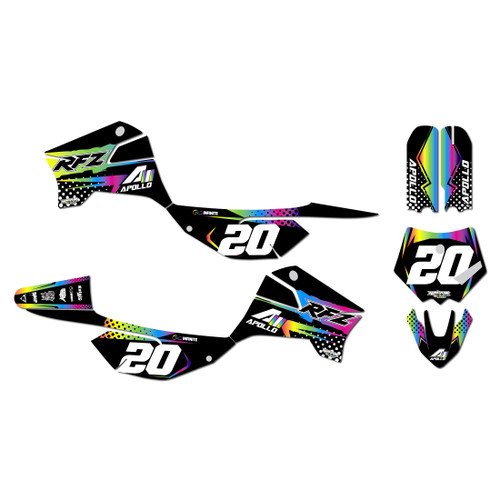 apollo rfz graphics kit all years spear series rainbow