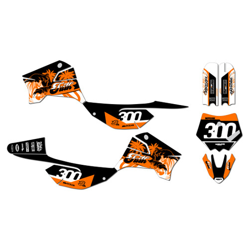 apollo rfz graphics kit all years surfs-up series orange