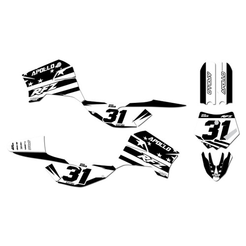 apollo rfz graphics kit all years usa series white