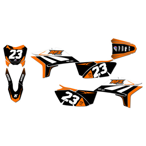 apollo z20 graphics kit all years evader series orange