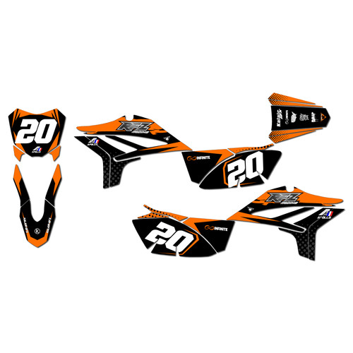 apollo z20 graphics kit all years spear series orange