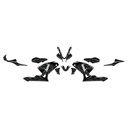 honda cbr600rr graphics kit 2003-2006 prime series smoke