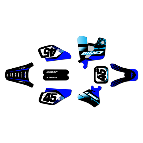 honda cr80 graphics kit 1993-1995 division series blue