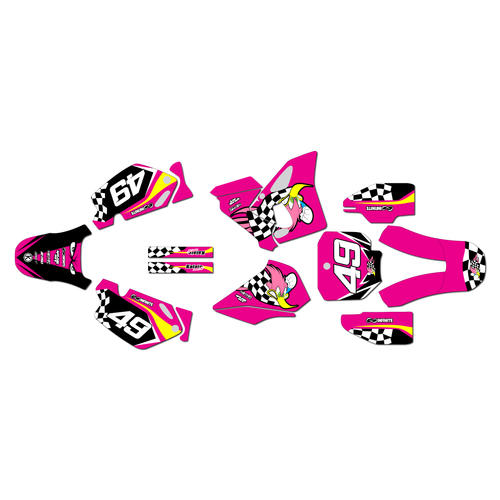 honda cr80 graphics kit 1998-2003 pecker series magenta