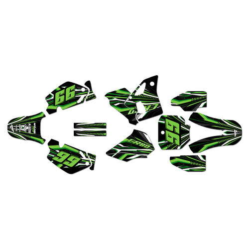 honda cr80 graphics kit 1998-2003 prime series green