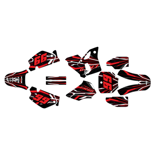 honda cr80 graphics kit 1998-2003 prime series red