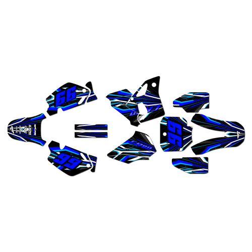 honda cr80 graphics kit 1998-2003 prime series blue