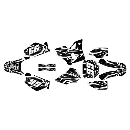 honda cr80 graphics kit 1998-2003 prime series white